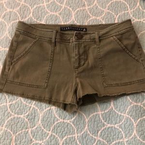 Army Green cut off Tinseltown Denim Couture shorts